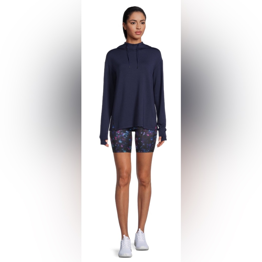 Athletic Works Women's French Terry Mock Neck Hoodie - Picture 3 of 6